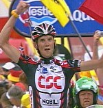 Frank Schleck winner of stage 15 at the Tour de France 2006